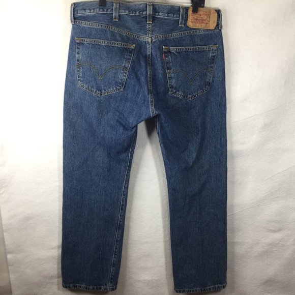 Levi's 501 Jeans  Straight Leg Button Fly Denim - Picture 10 of 12